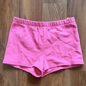 TNA Cozy Fleece Shorts in Vibrant Pink